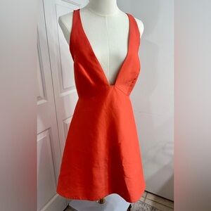 Halston Heritage Red Fit & Flare Dress – Size 12